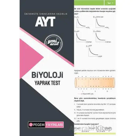 AYT Biyoloji Yaprak Test - Kolektif - Pegem Akademi Yayıncılık