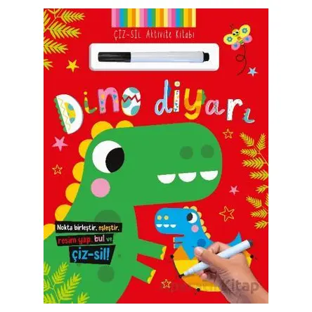 Çiz – Sil Aktivite Kitabı Dino Diyarı - Kolektif - İndigo Çocuk