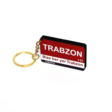 Trabzon (61) Ahşap Anahtarlık