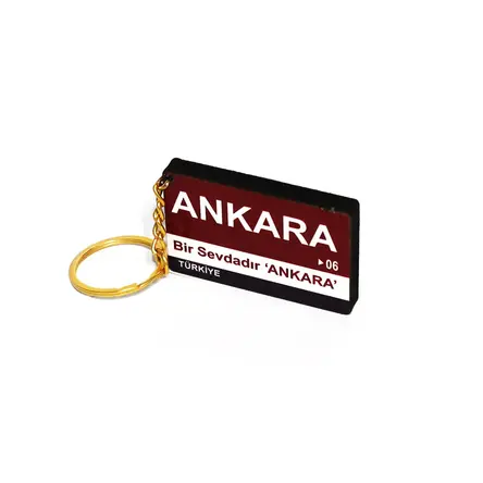Ankara (06) Ahşap Anahtarlık