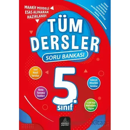 5. Sınıf Tüm Dersler Soru Bankası - Yunus Emre Çekiç - 4 Element Yayınları