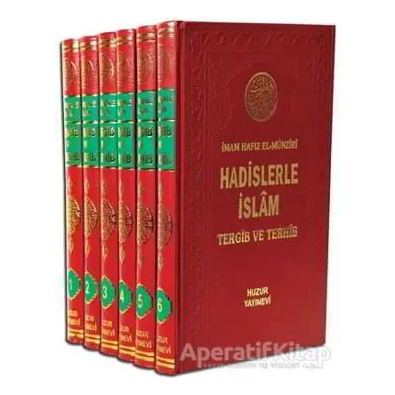 Hadislerle İslam Tergib ve Terhib (6 Cilt Takım) - Hafız el-Münziri - Huzur Yayınevi