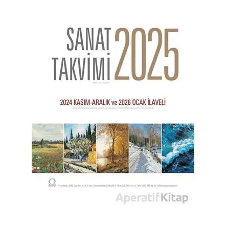 Sanat Takvimi 2025 Duvar Takvimi - Kolektif - Angora Kitapları