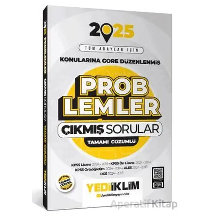 Yediiklim 2025 Tüm Adaylar İçin Problemler Konularına Göre Düzenlenmiş Çözümlü Çıkmış Sorular