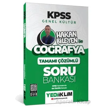 Yediiklim 2025 KPSS Coğrafya Hakan Bileyen İle Tamamı Çözümlü Soru Bankası