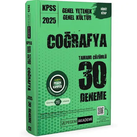 Pegem 2025 KPSS Coğrafya Tamamı Çözümlü 30 Deneme