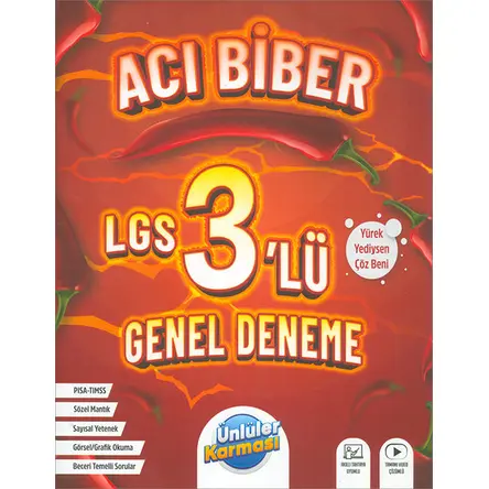 8.Sınıf LGS Acı Biber Genel 3 Lü Deneme Ünlüler Karması