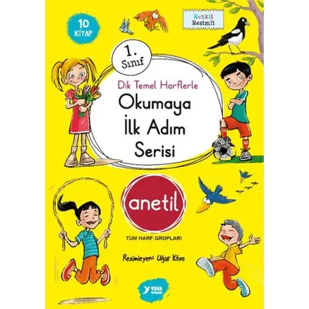 Okumaya İlk Adım Serisi Anetil Düz Yazı (10 Kitap) - Kolektif - Yuva Yayınları