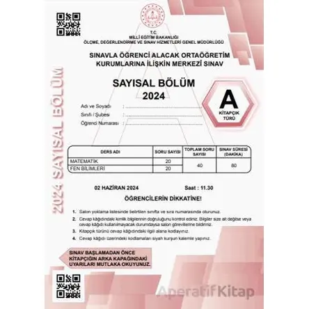 LGS Tıpkıbasım Sayısal Bölüm A Kitapçık Türü - Kolektif - Evrensel İletişim Yayınları