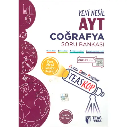 Teaskop AYT Coğrafya Soru Bankası Teas Press