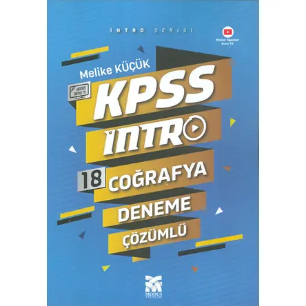 KPSS 18 Coğrafya Deneme Çözümlü Modus Yayınları