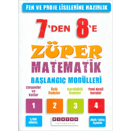 7 den 8 e Züper Matematik Başlangıç Modülleri Platon Yayıncılık