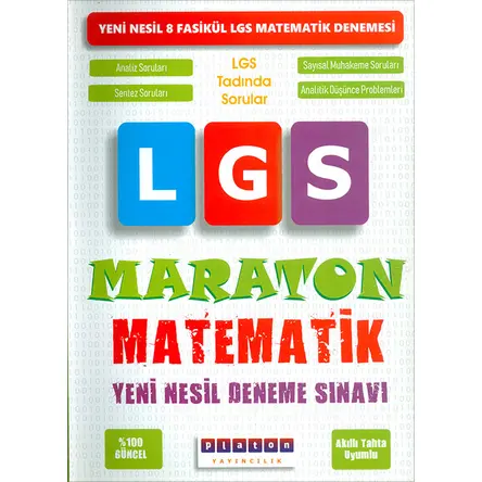 8. Sınıf LGS Matematik 8 li Maraton Denemeler Platon Yayıncılık