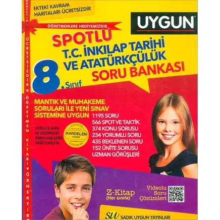 8. Sınıf T.C. İnkılap Tarihi ve Atatürkçülük Soru Bankası Sadık Uygun Yayınları