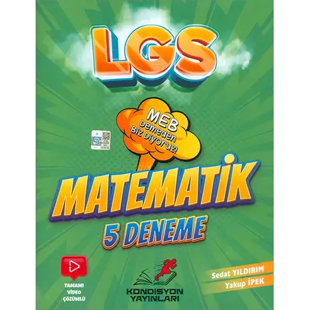 8.Sınıf LGS Matematik 5li Deneme Sınavı Kondisyon Yayınları