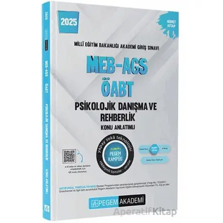 2025 MEB-AGS-ÖABT Psikolojik Danışma ve Rehberlik Konu Anlatımlı