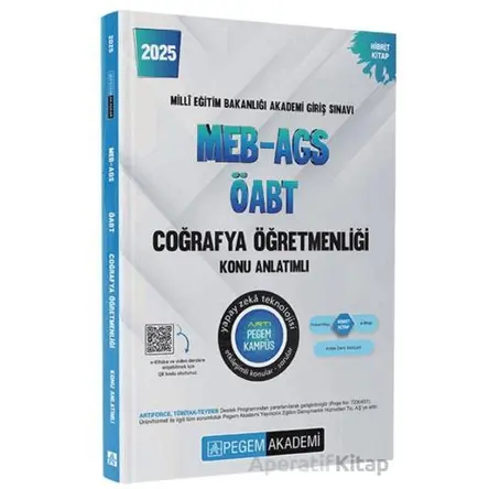 2025 MEB-AGS-ÖABT Coğrafya Öğretmenliği Konu Anlatımlı - Kollektif - Pegem Akademi Yayıncılık