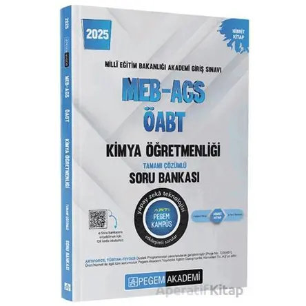 2025 MEB-AGS-ÖABT Kimya Öğretmenliği Tamamı Çözümlü Soru Bankası