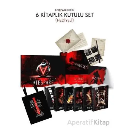 Ateşpare Serisi 6 Kitaplık Hediyeli Set - Ceren Melek - Ephesus Yayınları