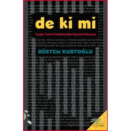 De Ki Mi - Rüstem Kurtoğlu - h2o Kitap