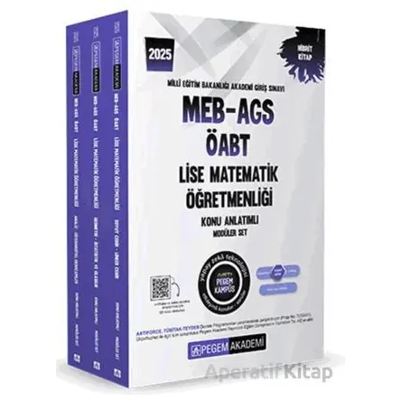 2025 MEB-AGS-ÖABT Lise Matematik Öğretmenliği Konu Anlatımlı (3 kitap)