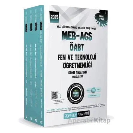 2025 MEB-AGS-ÖABT Fen Bilimleri Öğretmenliği Konu Anlatımlı (4 Kitap)