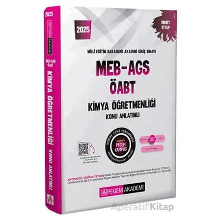 2025 MEB-AGS-ÖABT Kimya Öğretmenliği Konu Anlatımlı - Kollektif - Pegem Akademi Yayıncılık