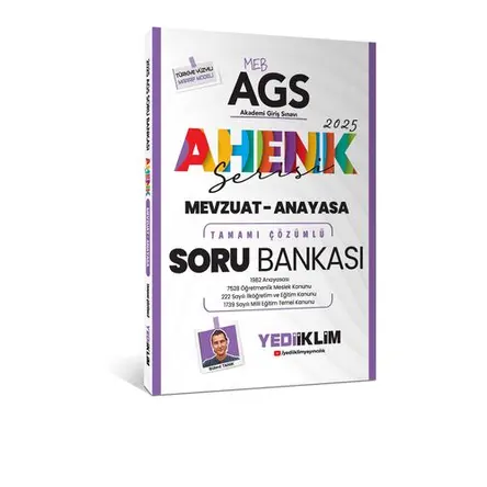 Yediiklim 2025 MEB AGS Ahenk Serisi Mevzuat - Anayasa Soru Bankası