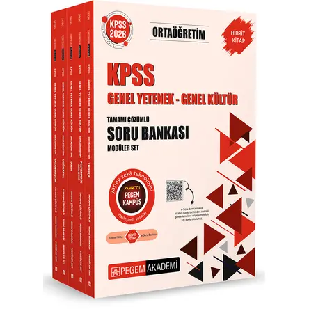 Pegem 2026 KPSS Ortaöğretim Tamamı Çözümlü Soru Bankası Modüler Set (5 Kitap)