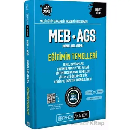 2025 MEB-AGS Eğitimin Temelleri Konu Anlatımlı-Eğitimin Temelleri-Temel Kavramlar-Eğitimin Amacı ve