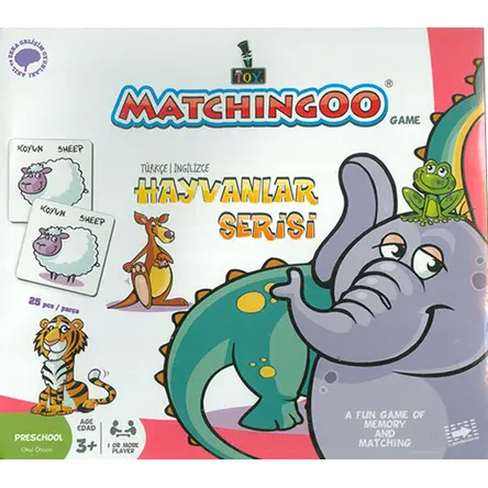 Hayvanlar Serisi Eşleştirme Kartları Matchingoo
