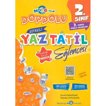2.Sınıf Şifreli Yaz Tatili Eğlencesi Mavi Boncuk Akademi