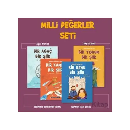 Milli Değerler Seti - İlkokul Okuma Seti - Fatma Kübra Kaya - Multibem Yayınları