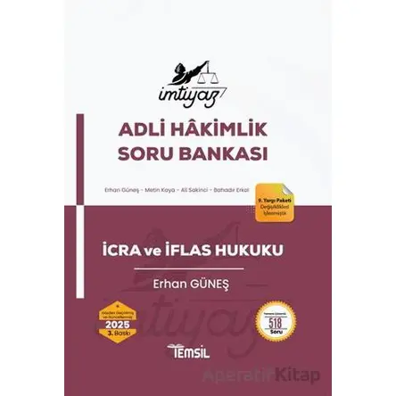 İmtiyaz İcra ve İflas Hukuku Soru Bankası - Erhan Güneş - Temsil Kitap