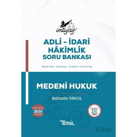 İmtiyaz Medeni Hukuk Soru Bankası - Bahadır Erkol - Temsil Kitap