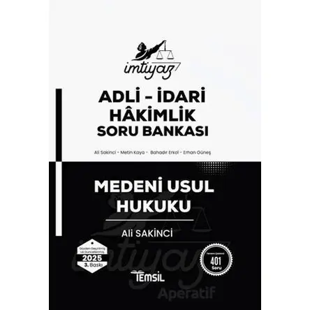 İmtiyaz Medeni Usul Hukuku Soru Bankası - Ali Sakinci - Temsil Kitap