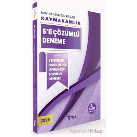 Kaymakamlık 5’li Çözümlü Deneme - Mehmet Bülent Kahraman - Temsil Kitap