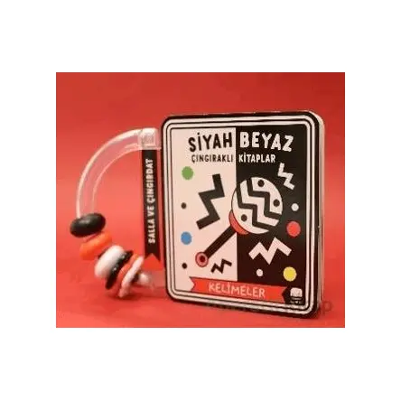Siyah Beyaz Çıngıraklı Kitaplar Kelimeler - Kolektif - Uçan Fil Yayınları