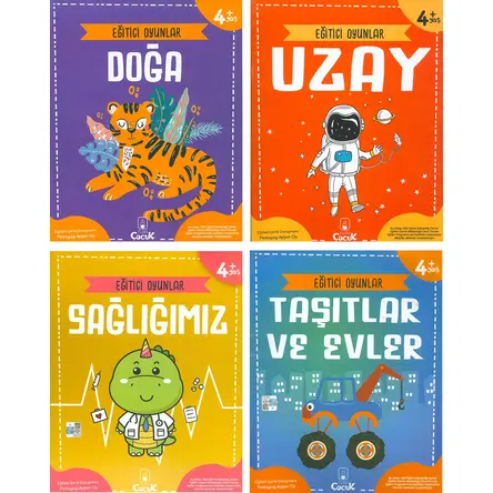 4+ Yaş Eğitici Oyunlar Serisi (4 Kitap) Floki Çocuk