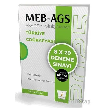 MEB - AGS Hazırlık Türkiye Coğrafyası 8x20 Tamamı Dijital Çözümlü Deneme Sınavı