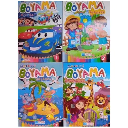 Maskeli Boyama Kitabı 4 lü Set - Kolektif - Evrensel İletişim Yayınları