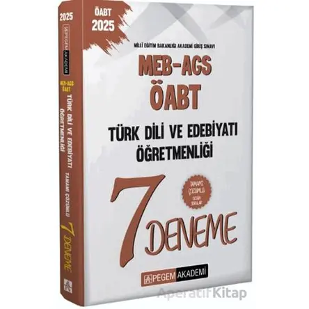 2025 MEB-AGS-ÖABT Türk Dili Ve Edebiyatı Öğretmenliği Tamamı Çözümlü 7 Deneme