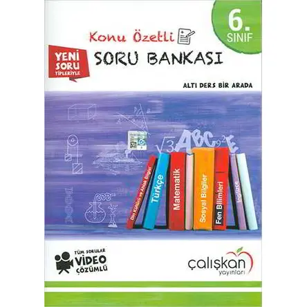 Çalışkan 6.Sınıf Tüm Dersler Konu Özetli Video Çözümlü Soru Bankası