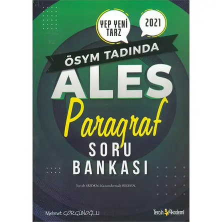 2021 ALES Paragraf Soru Bankası Tercih Akademi Yayınları