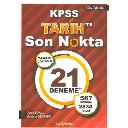 2022 KPSS Tarihte Son Nokta 21 Çözümlü Deneme Tercih Akademi