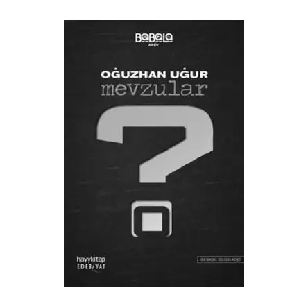 Mevzular - Oğuzhan Uğur - Hayykitap