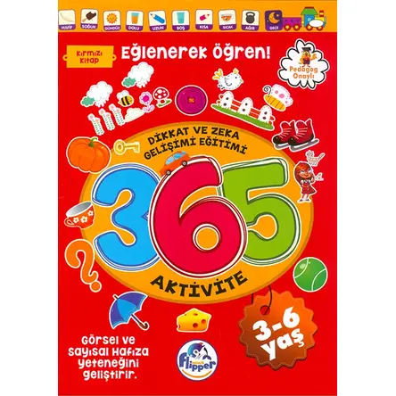 Kırmızı Kitap 3-6 Yaş Aktivite Kitabı - Minik Flipper