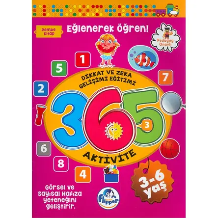 Pembe Kitap 3-6 Yaş Aktivite Kitabı - Minik Flipper