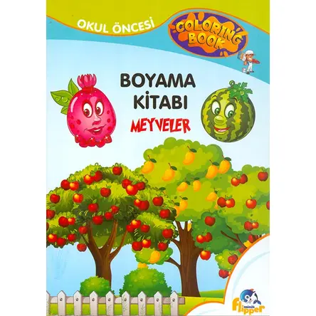 Meyveler - Boyama Kitabı - Minik Flipper