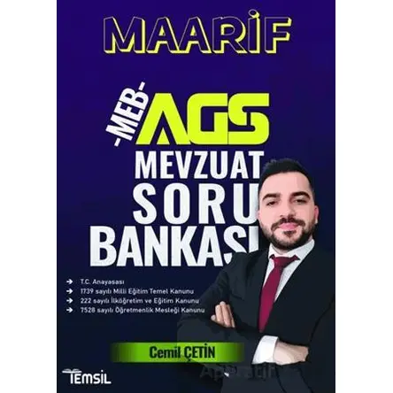 MAARİF MEB- AGS Mevzuat Soru Bankası - Cemil Çetin - Temsil Kitap